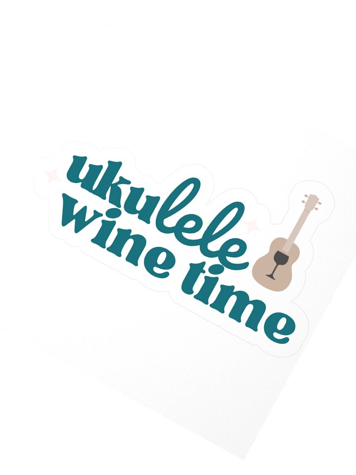 Ukulele Wine Time Sticker product image (5)