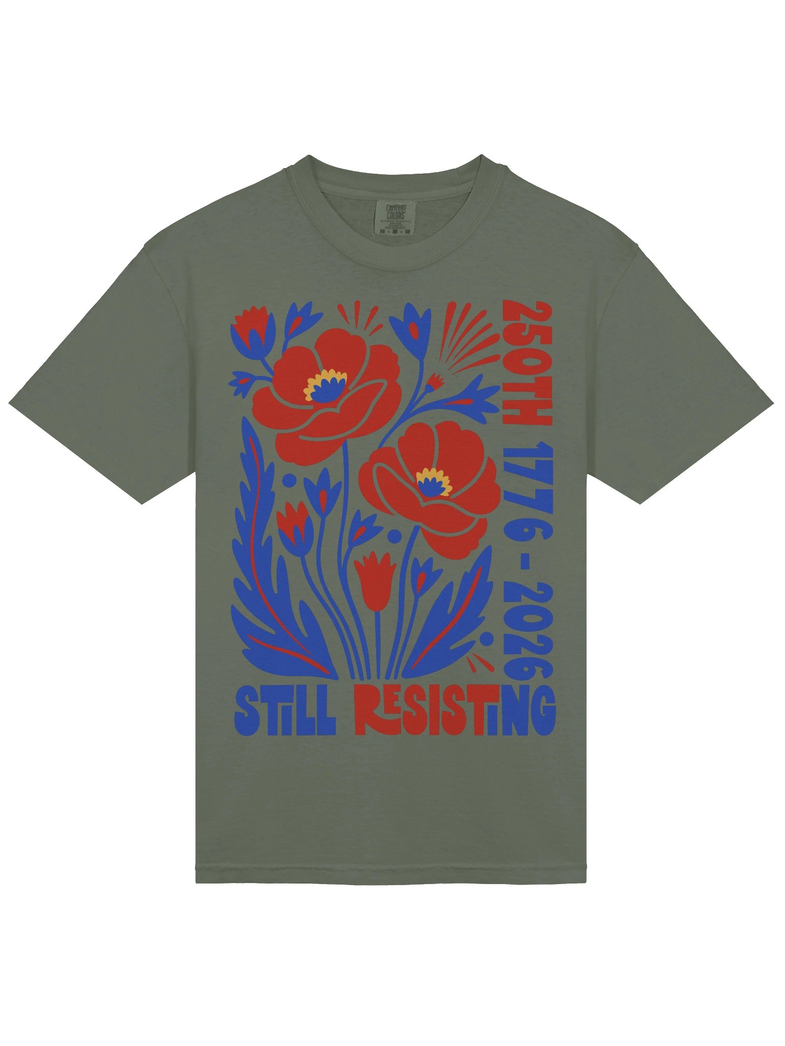 Still Resisting Boho Astract Poppies, 250th Bday Shiirt product image (25)