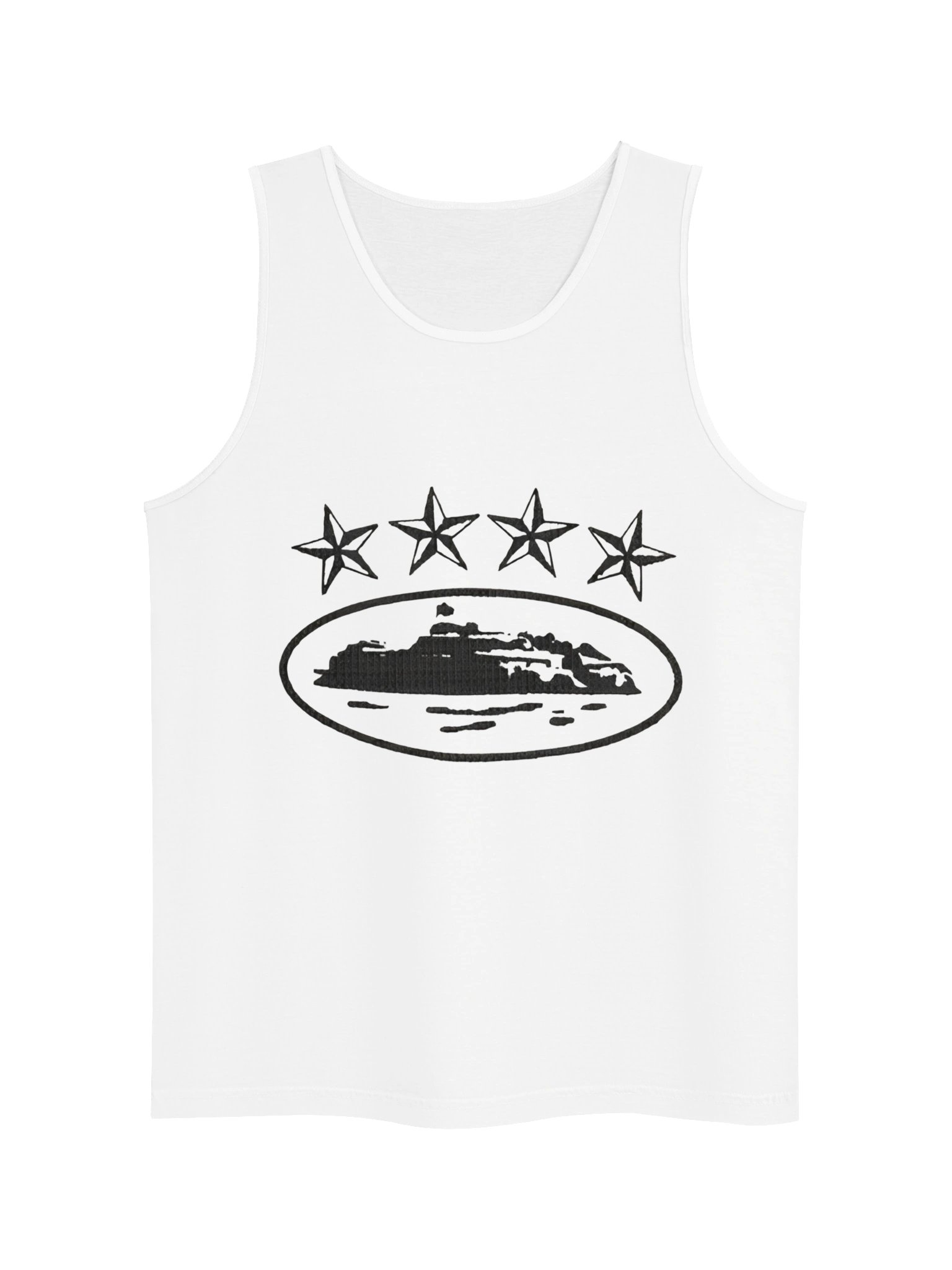 Corteiz 4Starz Alcatraz Tank Top White product image (1)