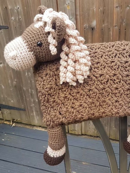 Farm Horse Baby Blanket Crochet Pattern - 3in1 Pony Toy PDF Pattern - Crafting Happiness product image (7)
