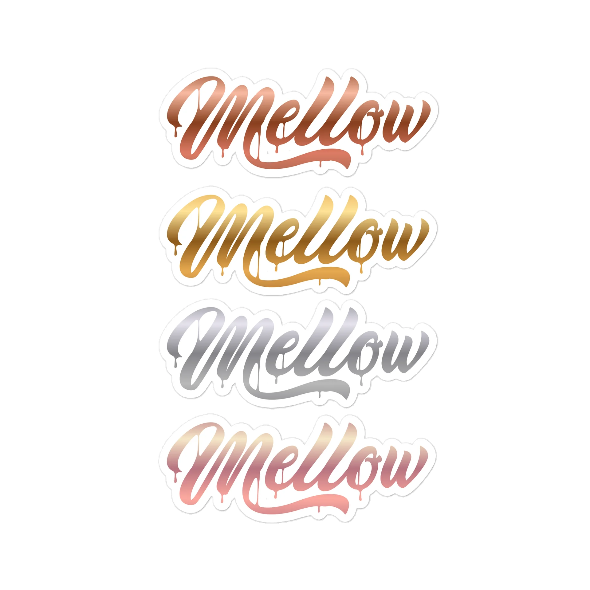 Mellow Metallic Script Decals product image (1)