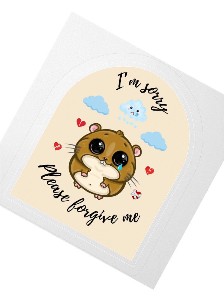I’m Sorry – Sad Hamster Apology Sticker product image (2)