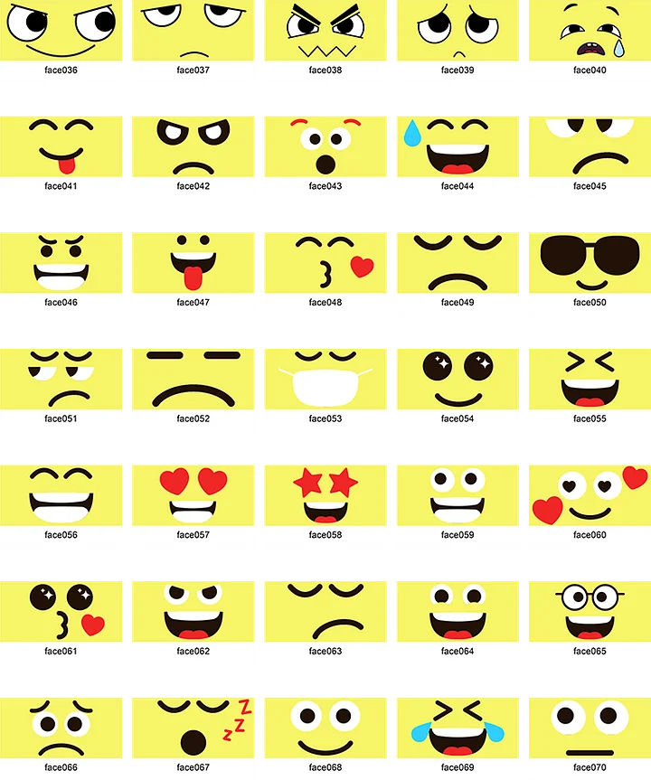 Individual Yellow Faces product image (2)