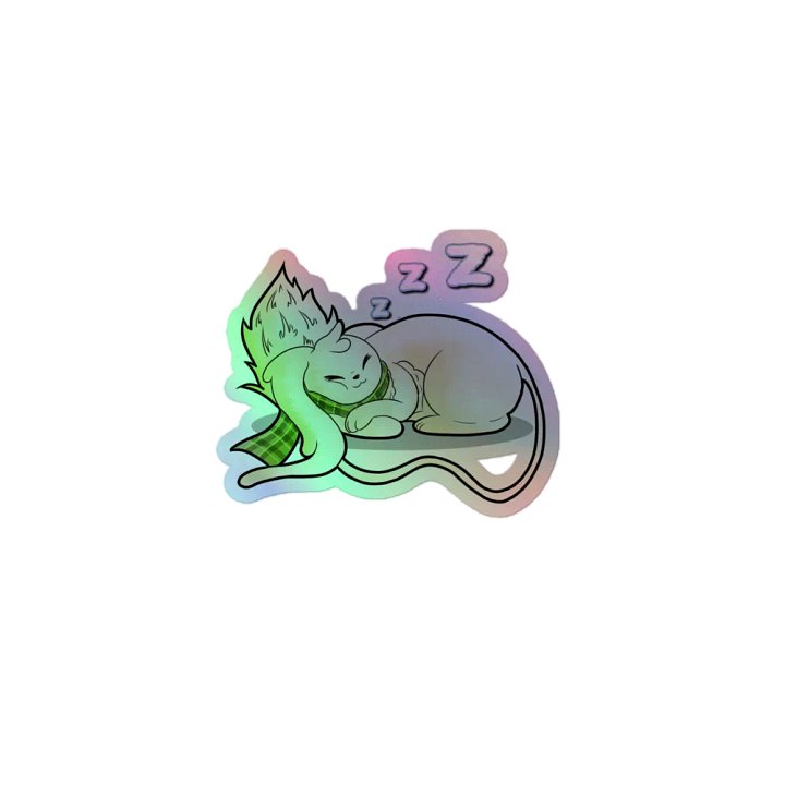 'Nap Time...' Holographic Sticker product image (1)