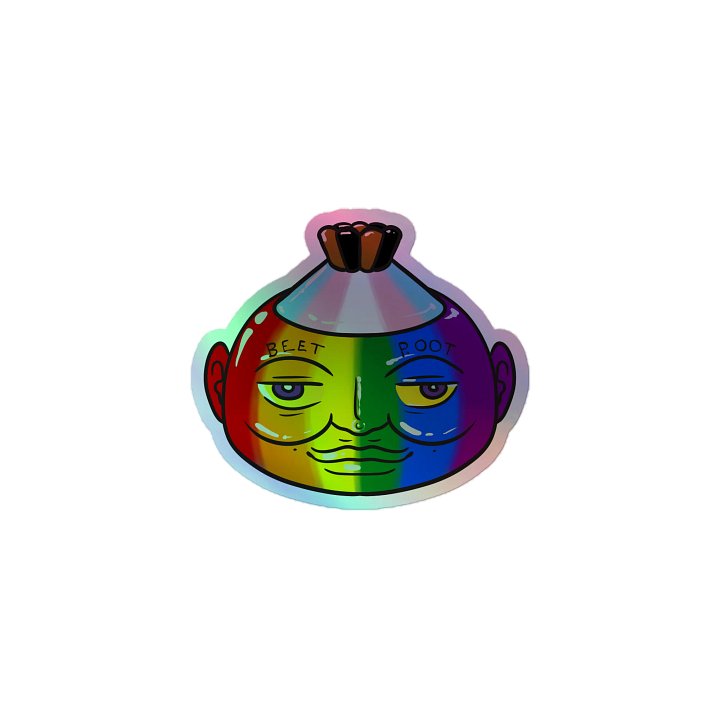 Progress Pride Poot holographic sticker product image (1)
