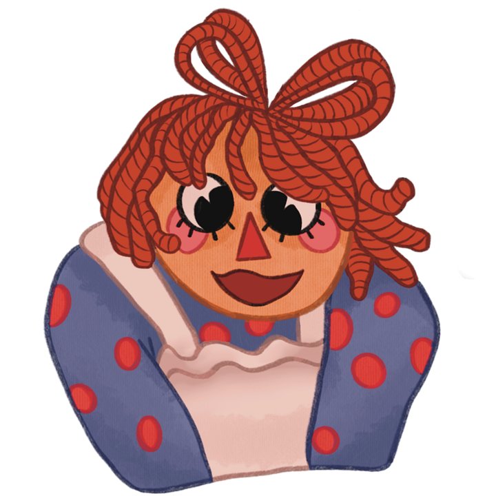 Raggedy Ann Sticker product image (1)
