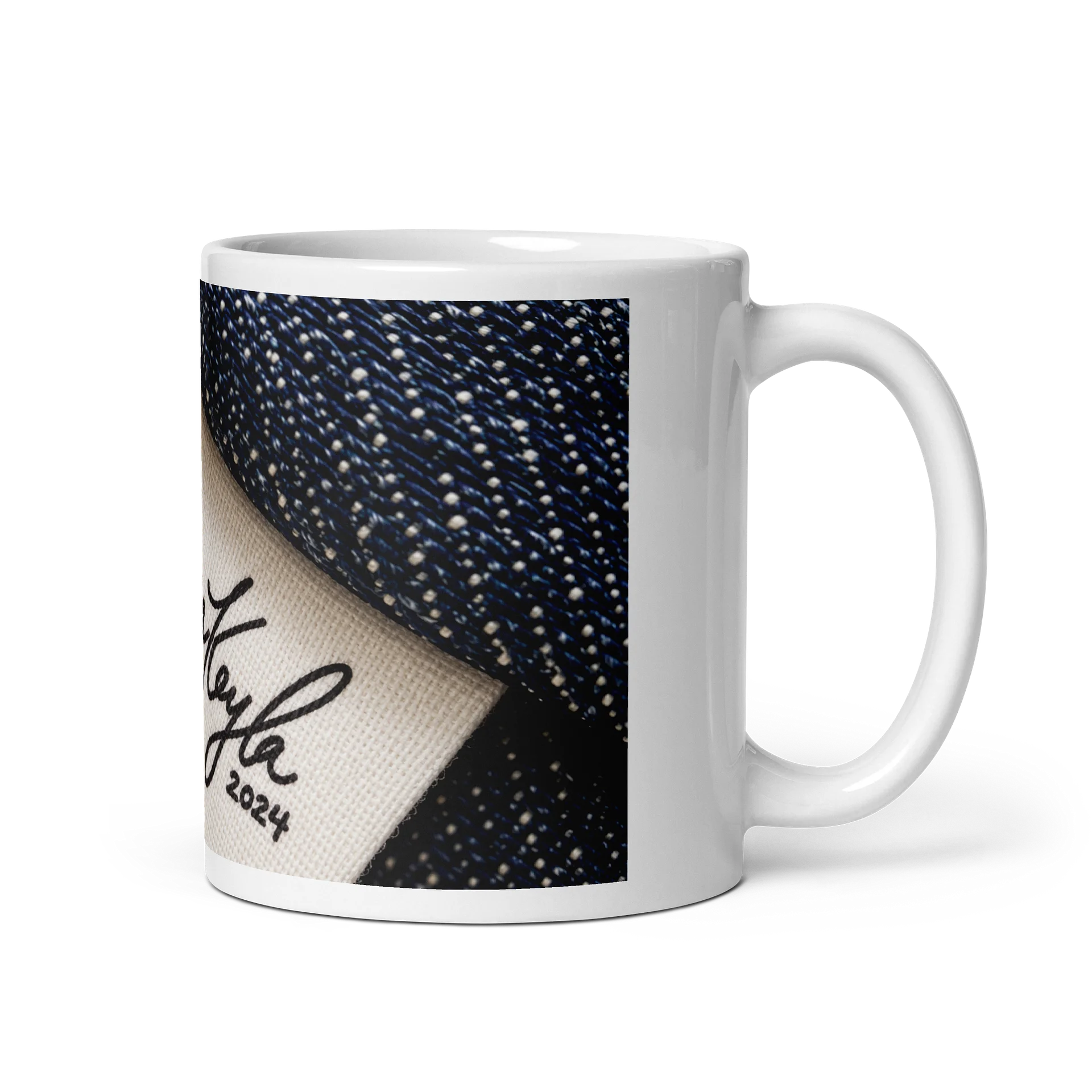 AK’s Made By Alyssa Kayla Logo on Denim Mug product image (1)