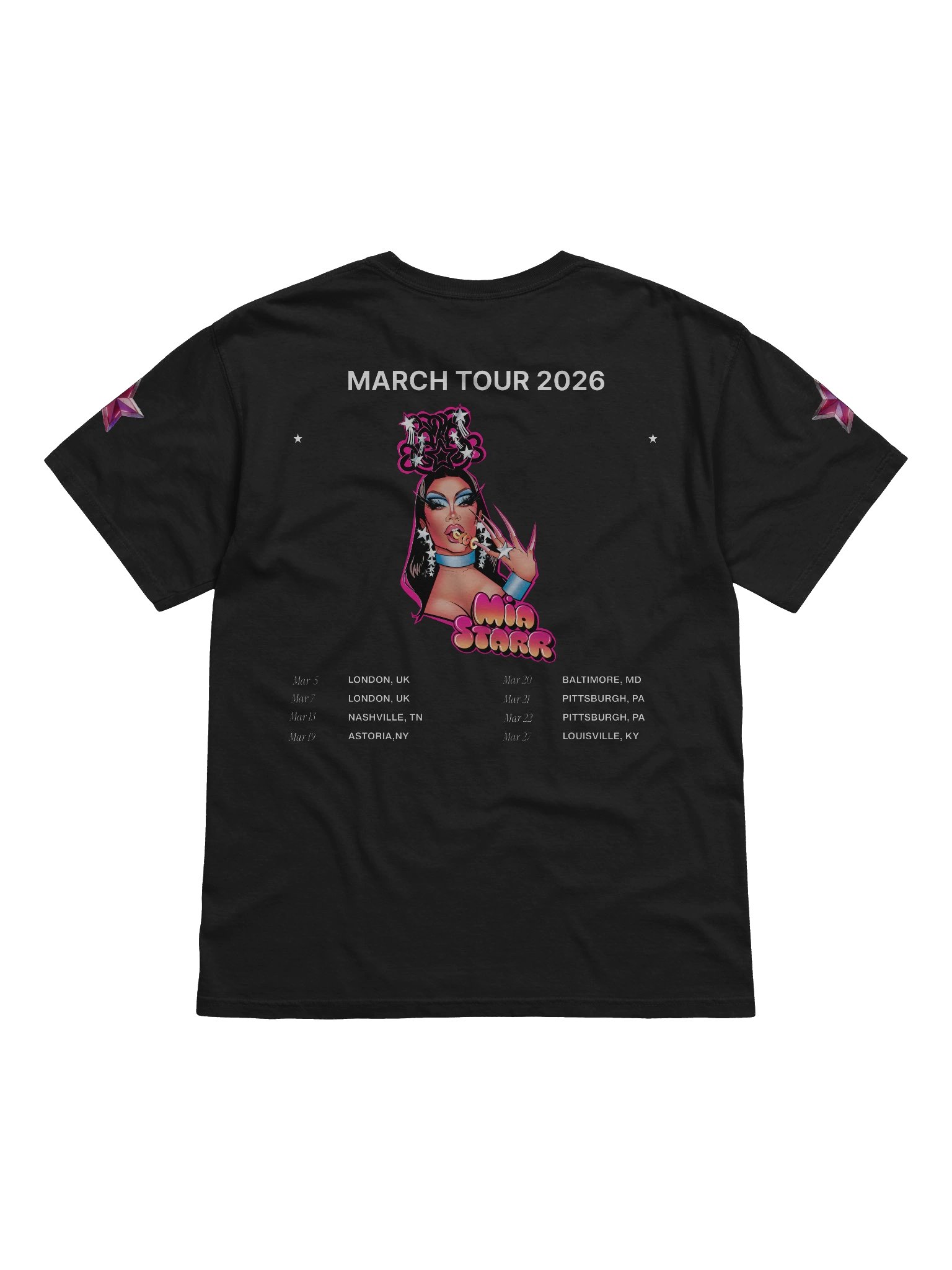 Mia Starr March '26 Tour Shirt (black) product image (2)
