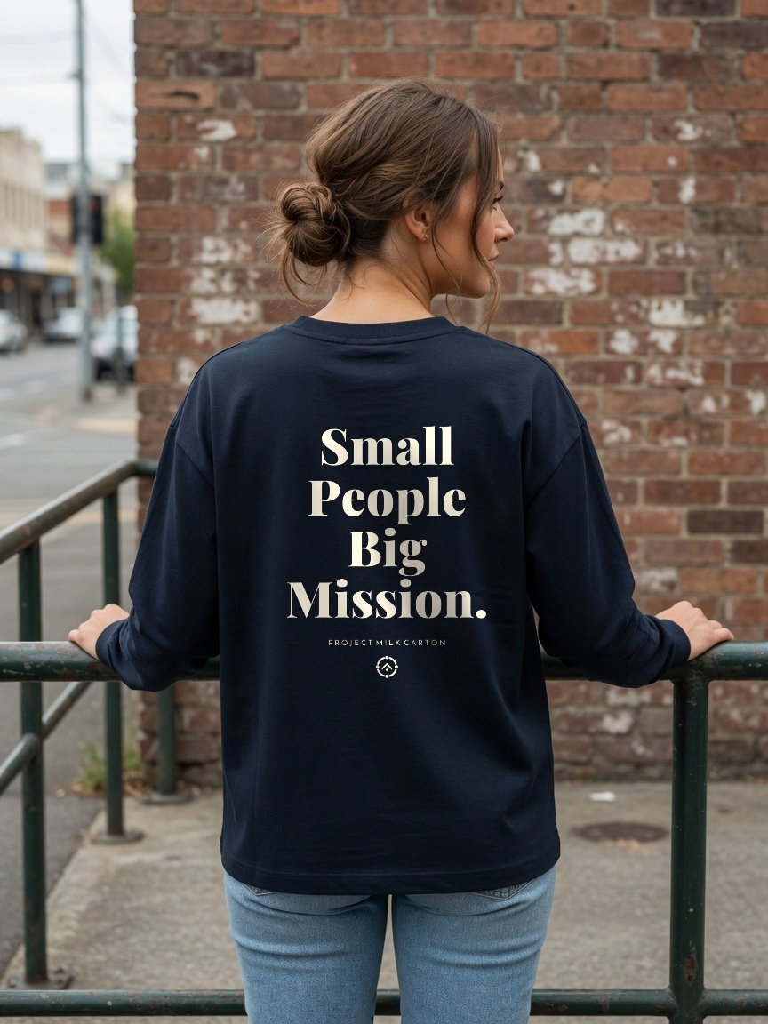 Small People, Big Mission Long Sleeve, Navy product image (2)