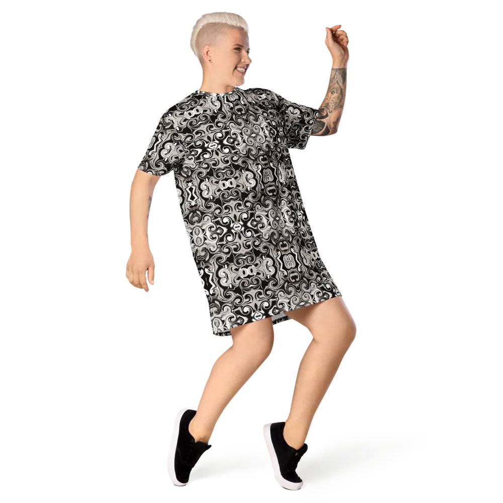 Baroque Swirls All-Over Print Dress product image (10)