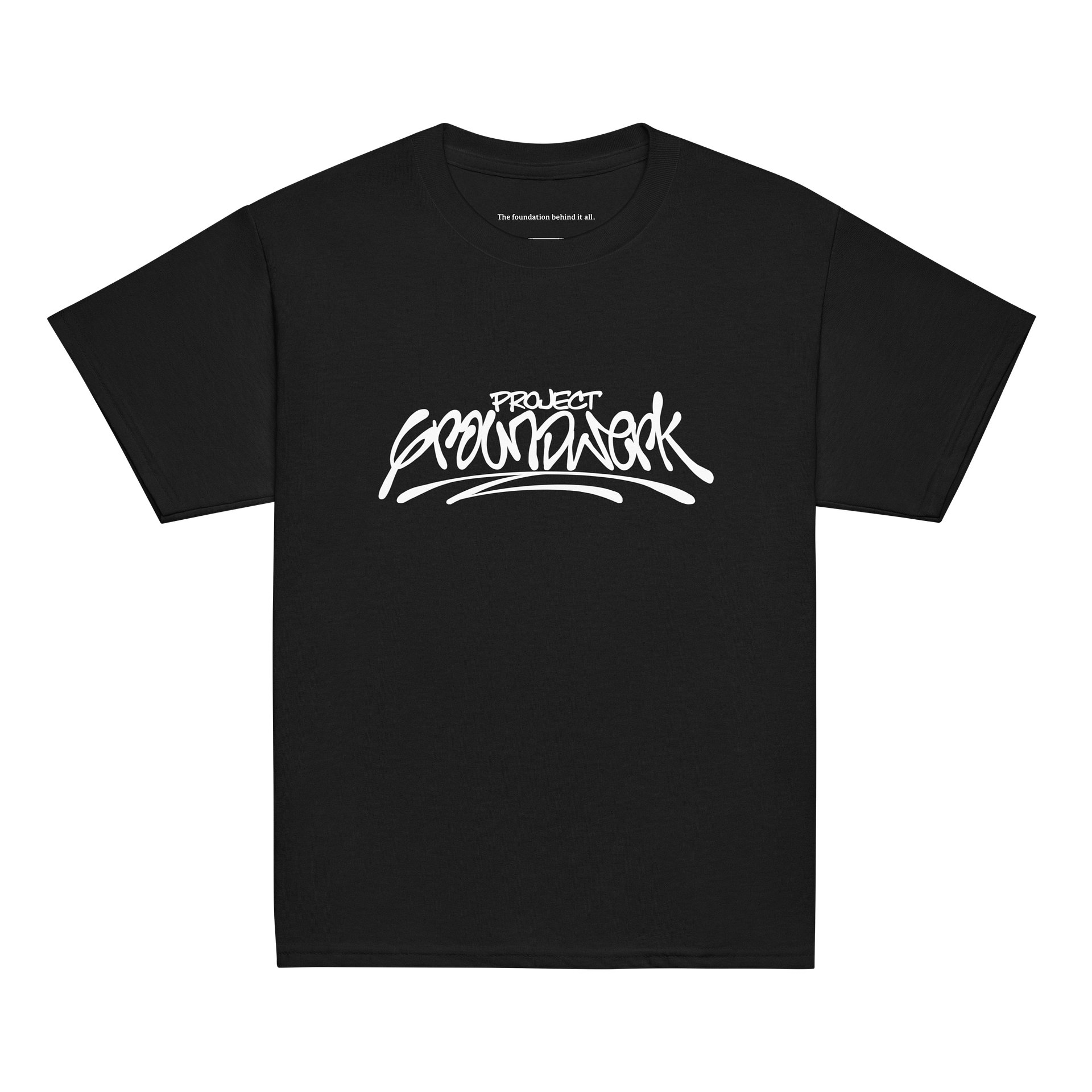 Project Groundwerk Classic Logo Youth Classic Black Tee product image (1)