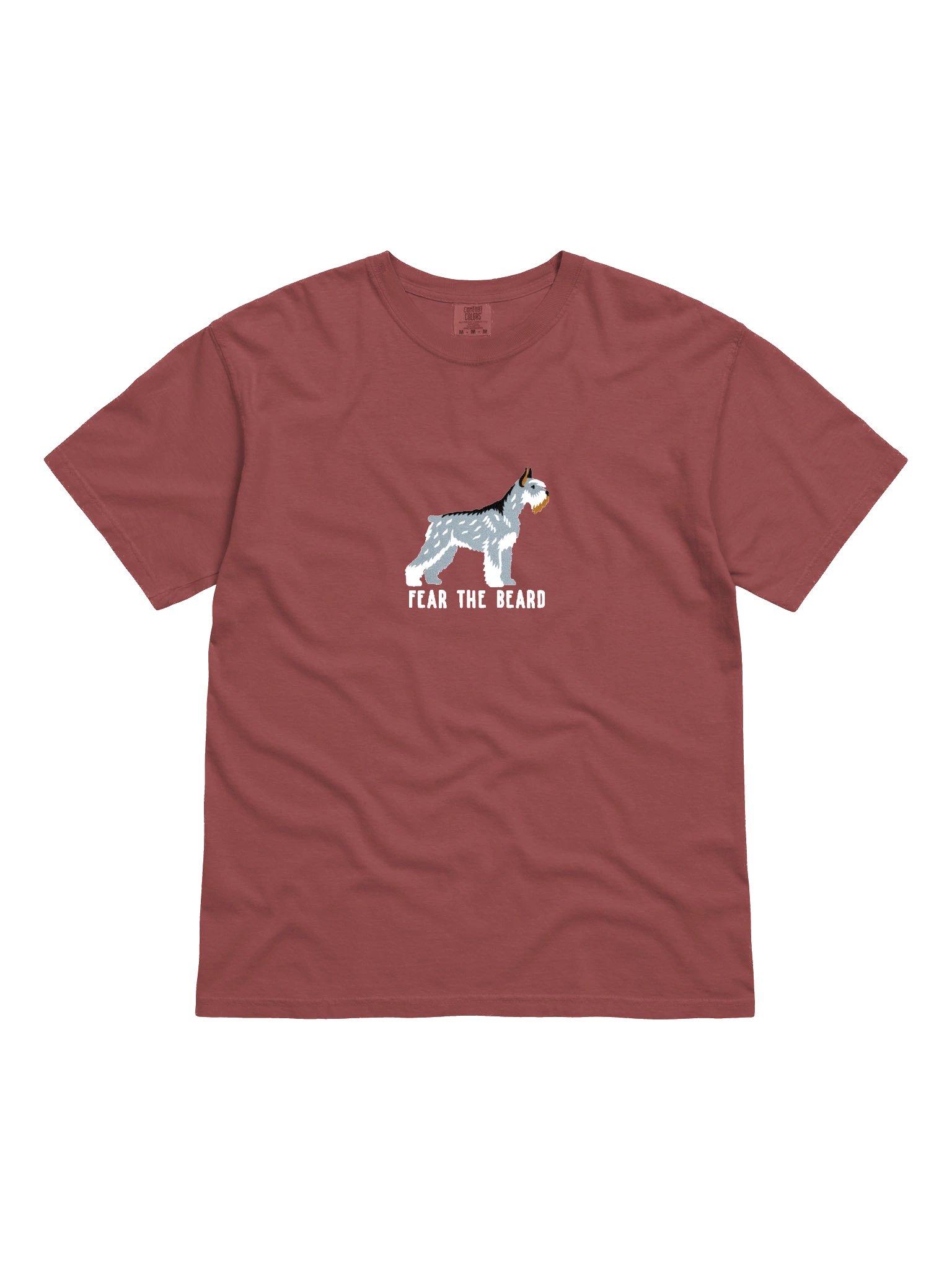 Fear the Beard T-Shirt(Embroidered) of a Giant Schnauzer(Salt & Pepper) product image (4)