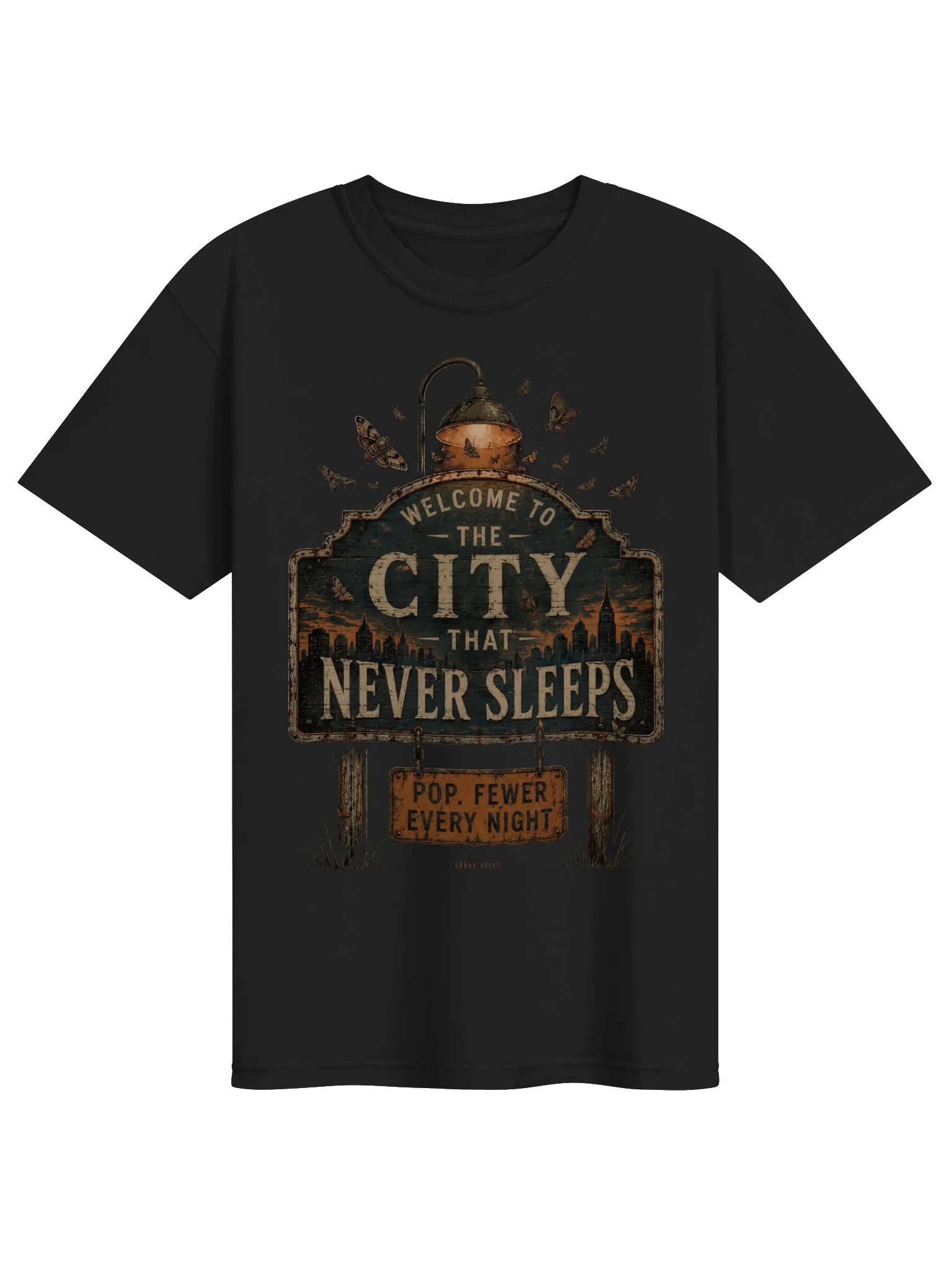 Welcome to the City That Never Sleeps — Urban Legend Horror T-Shirt product image (1)