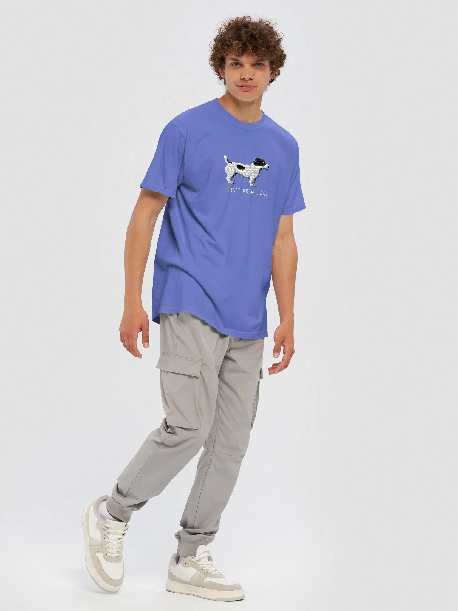 Don't Know Jack T-Shirt(Embroidered) of a Jack Russell Terrier(Black & Coat, Rough Coat) product image (10)
