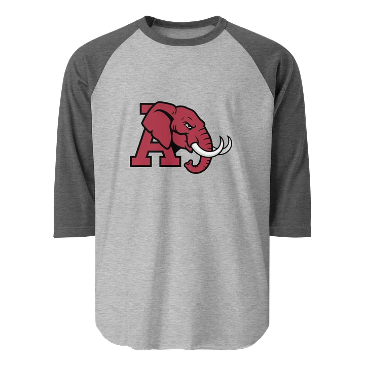 Stylized Elephant A-Head ¾ Sleeve Raglan Tee product image (1)