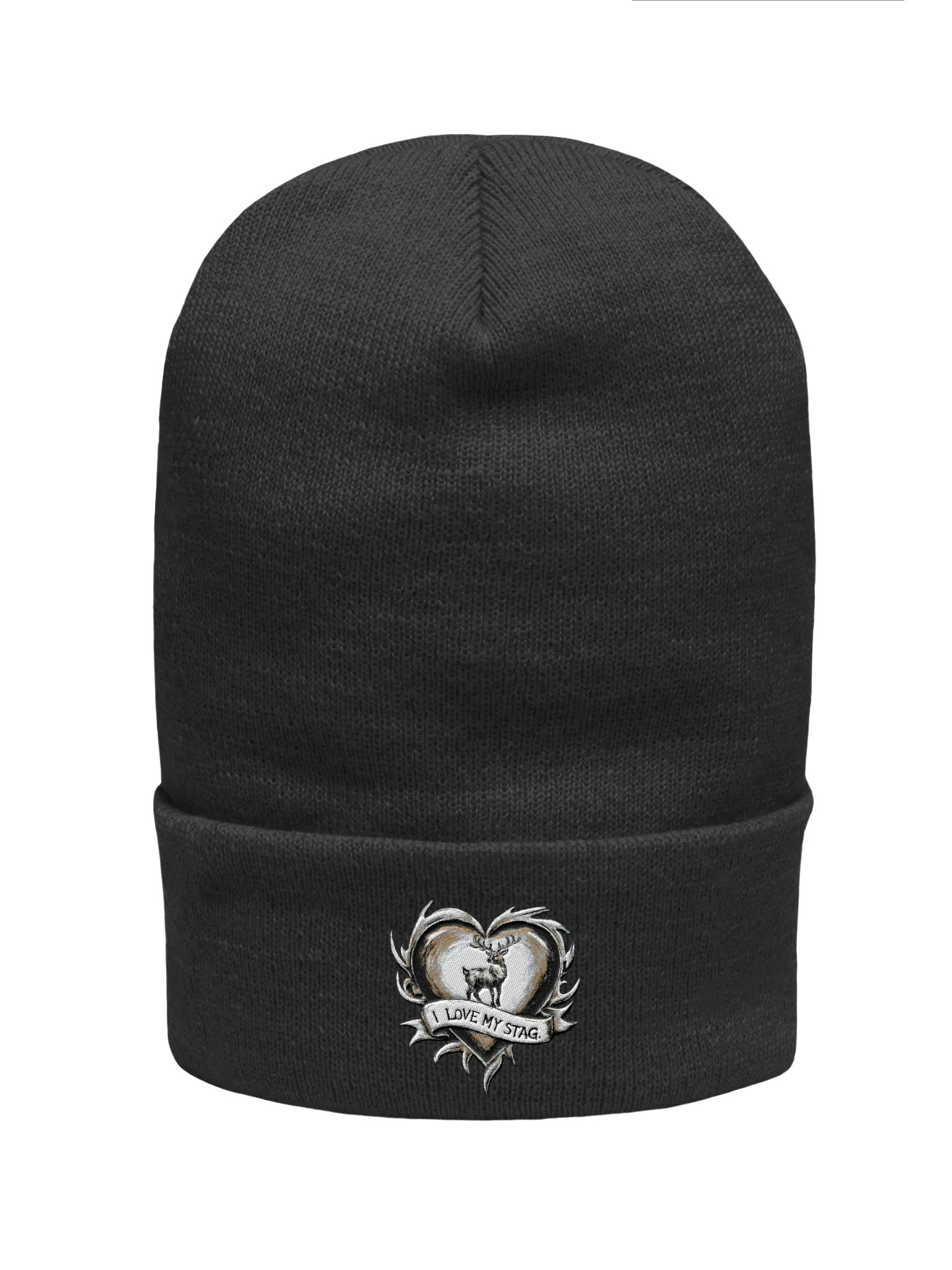 I Love My Stag embroidered cuff beanie for Vixen Hotwives product image (5)