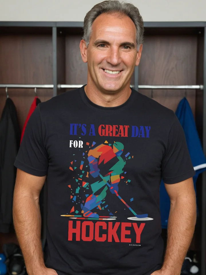 Funny Hockey T-Shirt - It's a Great Day for Hockey - Beer League T-Shirt For Men - Gift for Anyone Who Loves Hockey product image (2)