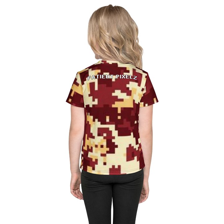 Patient PixelZ Kids T-Shirt (Pixel Zombie v2 Red/Tan) product image (2)