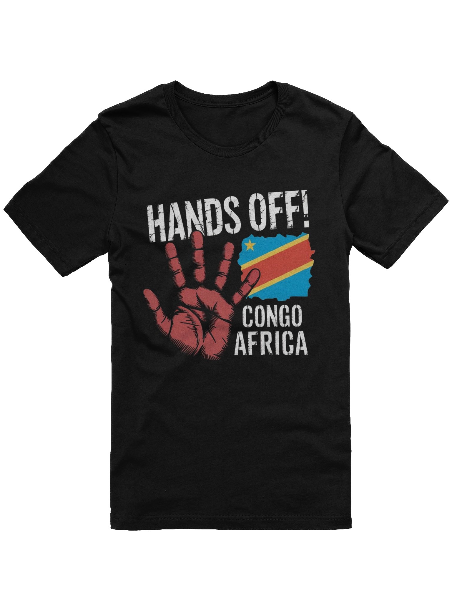 Hands Off Congo Africa African Flag Supersoft T-shirt product image (1)