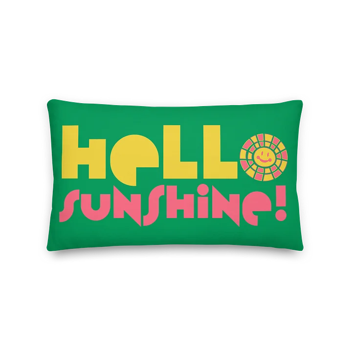 Good Morning Sunburst Pillow (Green) product image (1)