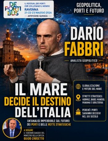 DARIO FABBRI: “IL FUTURO DELL’ITALIA SI DECIDE SUL MARE”
L’Italia vive al centro del Mediterraneo, ma continua a pensarsi sol...