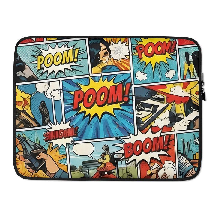 Comic Action – All-Over Print Laptop Sleeve product image (2)