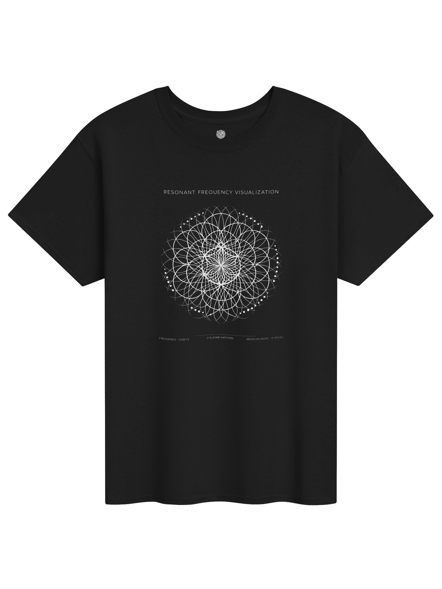 Resonant Frequency Chladni Pattern Heavyweight Unisex Tee product image (3)