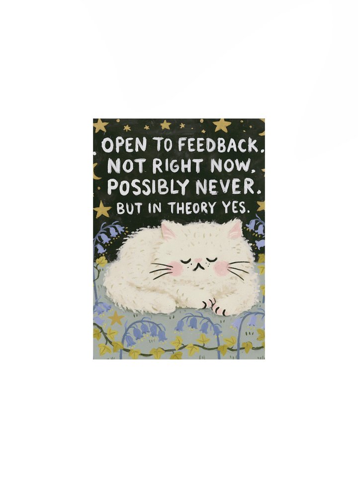 Not Right Now Cat Poster product image (7)