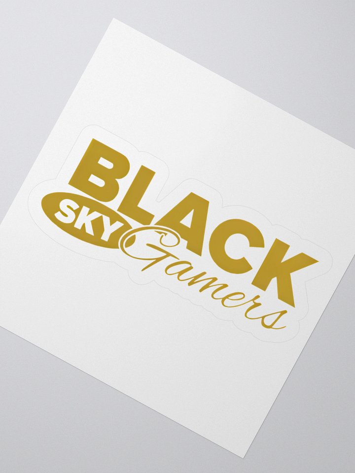 Golden BlackSkyGamers Lettering Kiss Cut Stickers product image (2)