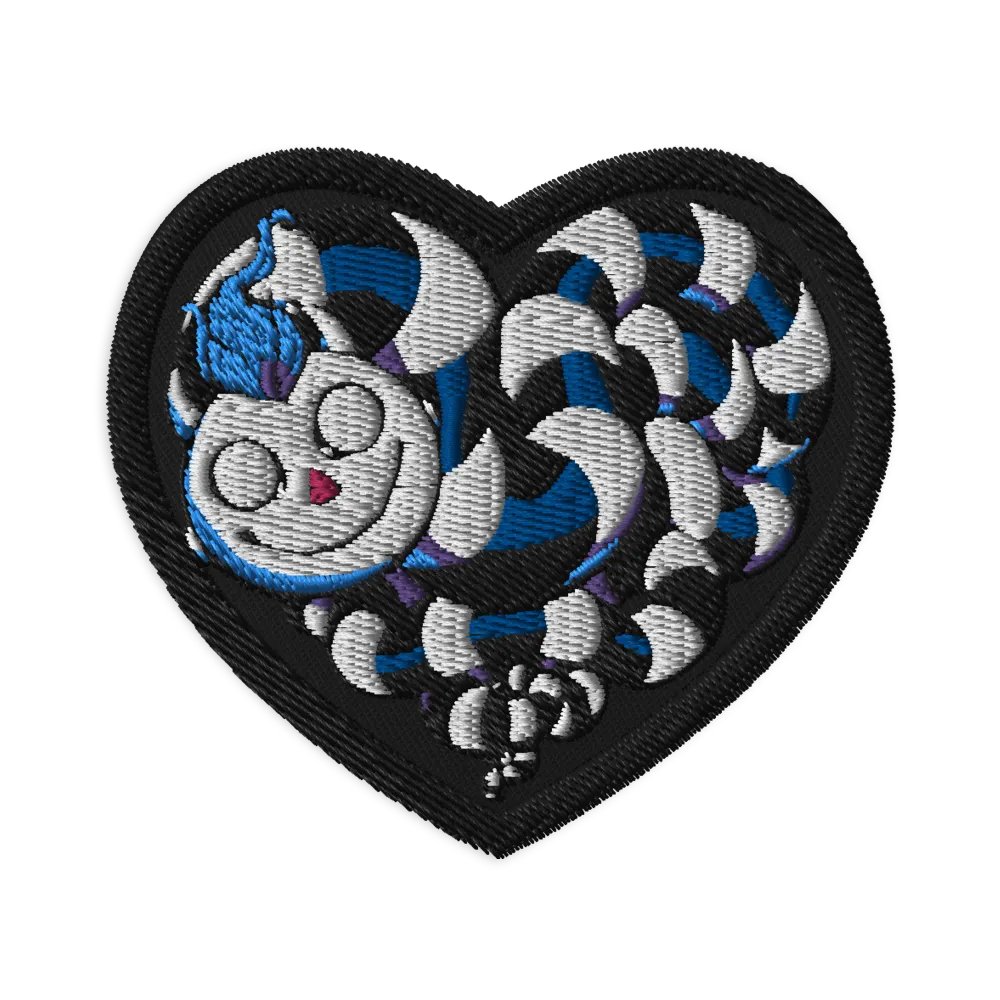 Heart Worm Embroidered Patch product image (1)