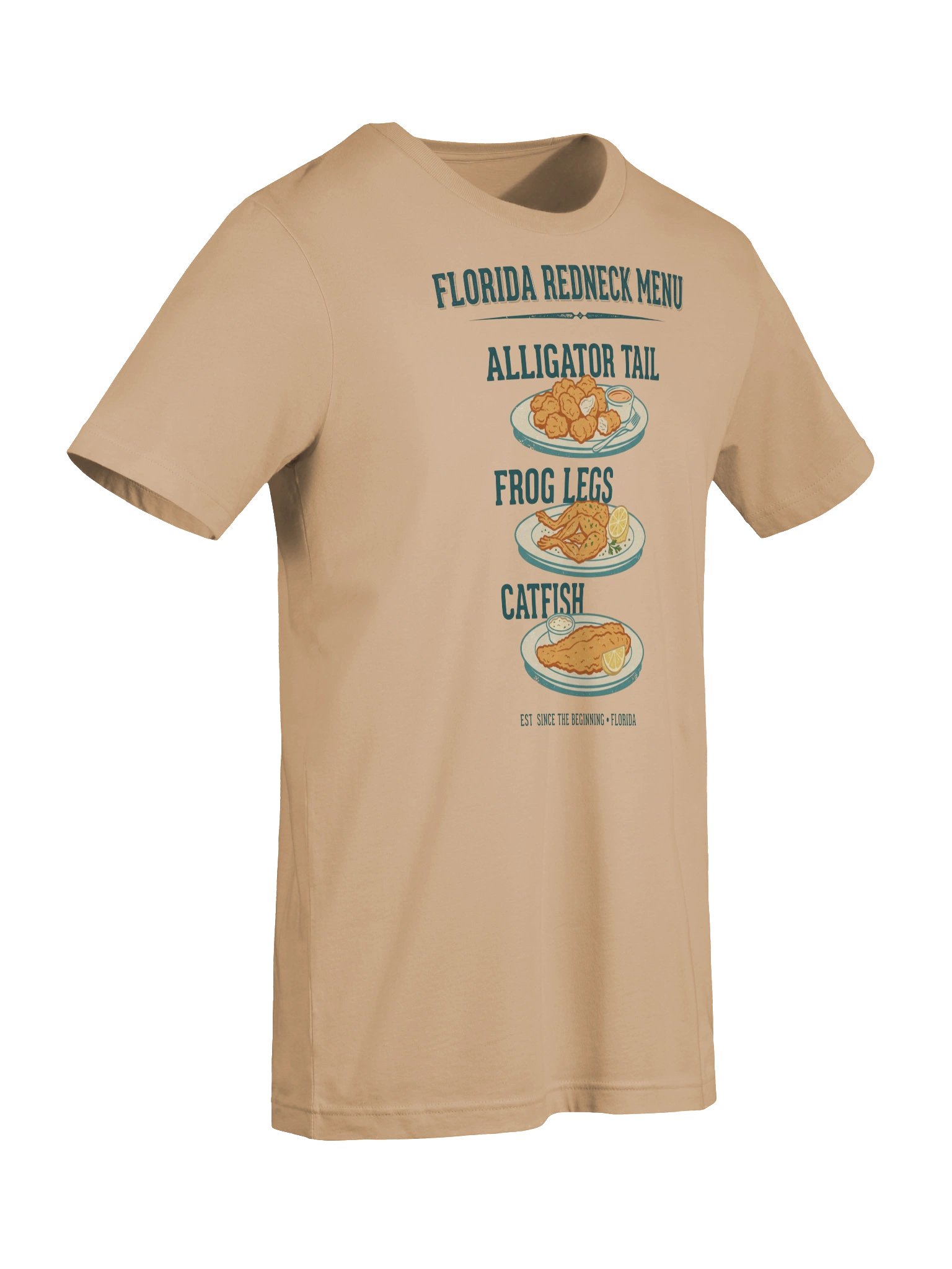 Florida Redneck Menu - Alligator Tail, Frog Legs, Catfish Tee product image (7)