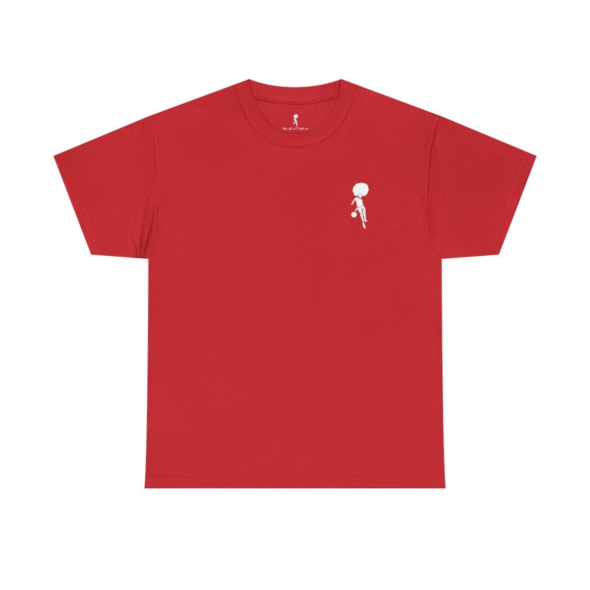 Mo_WithTheFro Cotton T-Shirt With White logo Red product image (1)