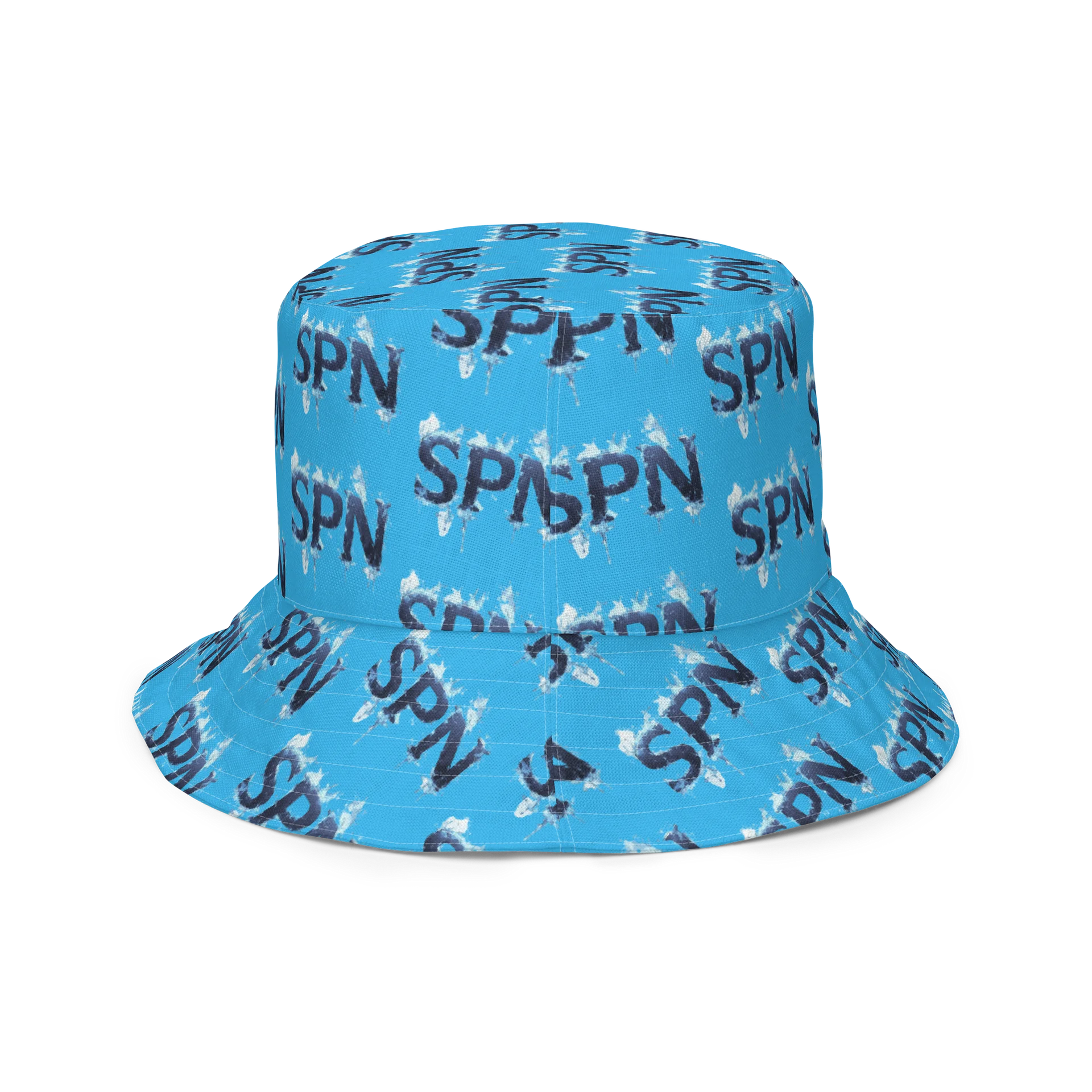 Cyan Creature Tile Reversible Bucket Hat product image (4)