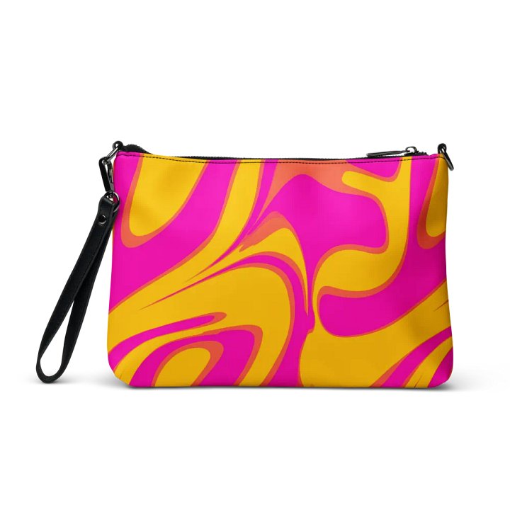 Pink and Yellow Psychedelic Swirls Crossbody Bag product image (2)