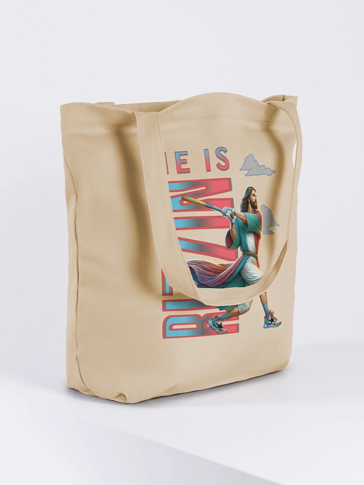 He Is Rizzin Baseball Batting Pose Eco-Friendly Tote Bag product image (4)