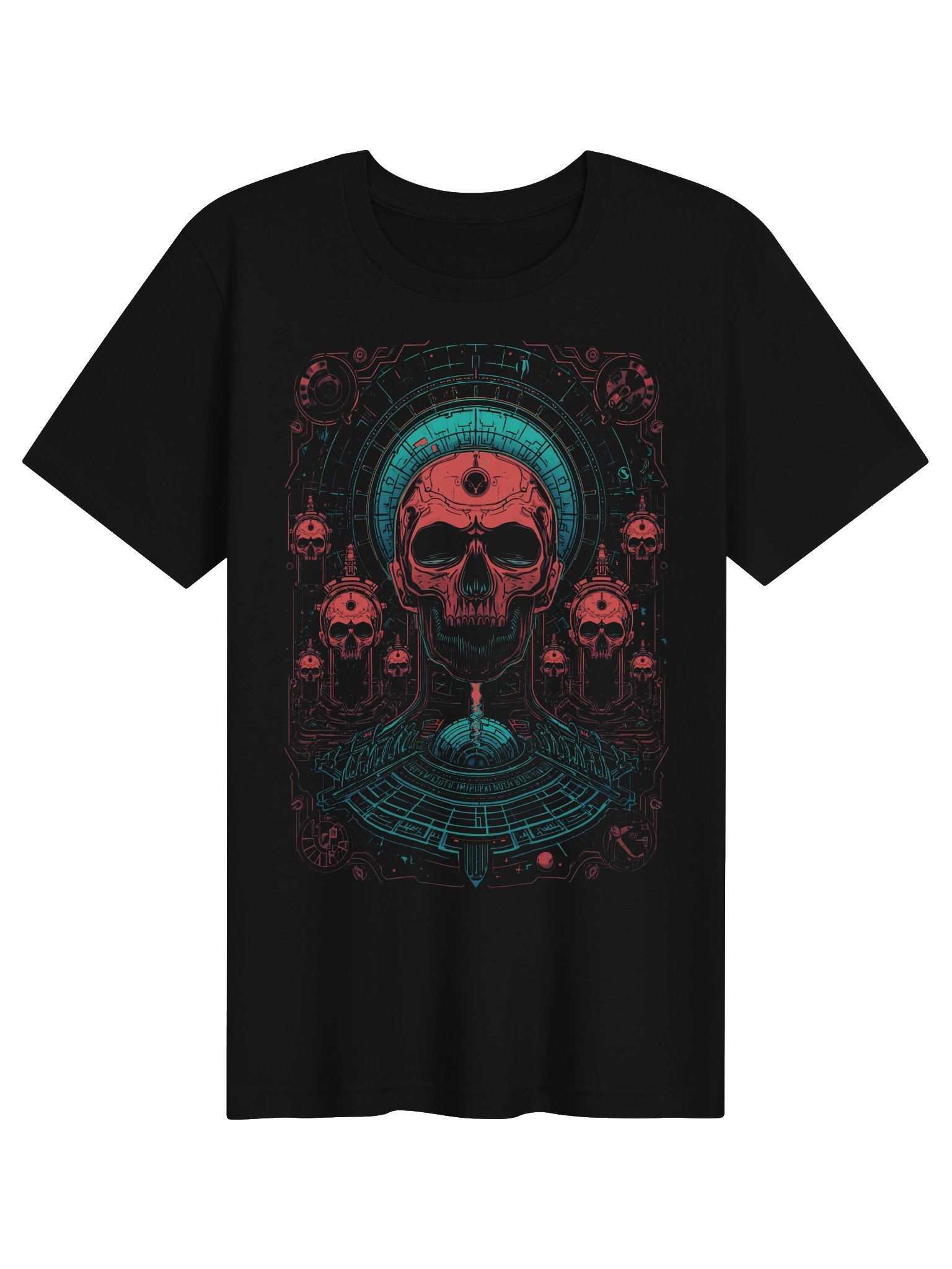 Neon Skull Symmetry Lightweight T-Shirt product image (1)