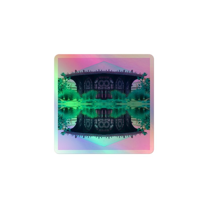 Asbury Park N.J. Carousel House Holographic Sticker, Seashore Mirror Illusion Image product image (2)