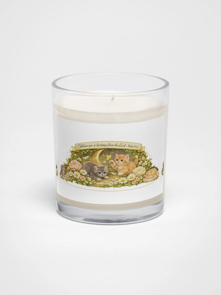 Psalm 127:3 Kittens & Flowers Candle collection product image (1)