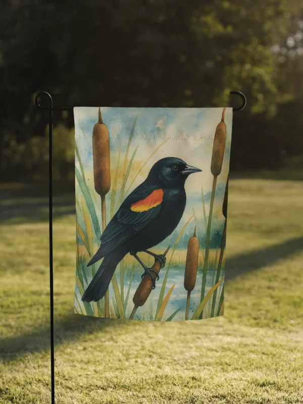 Red-Winged Blackbird Garden Flag product image (1)