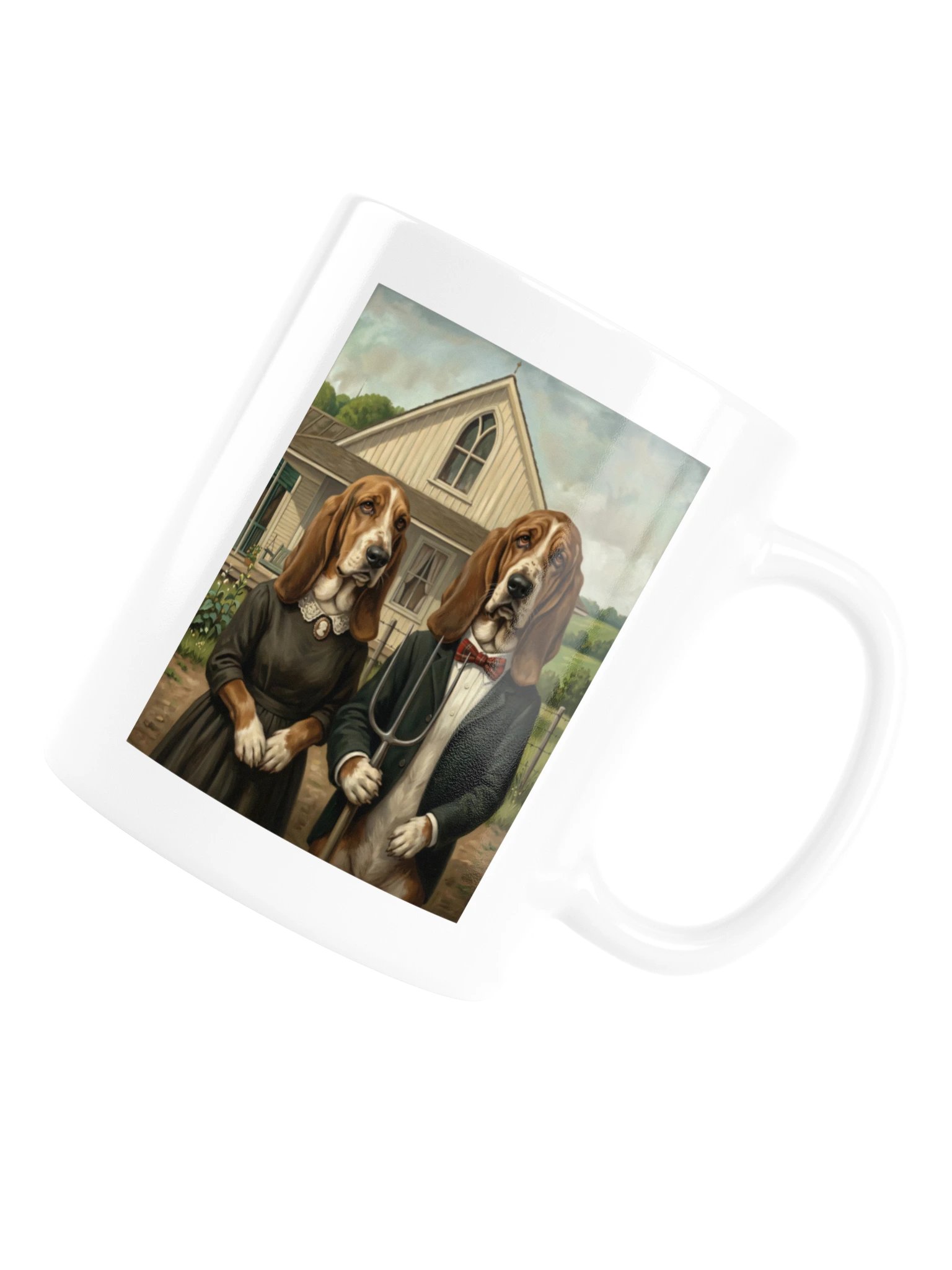 American Gothic Bassets Mug product image (6)