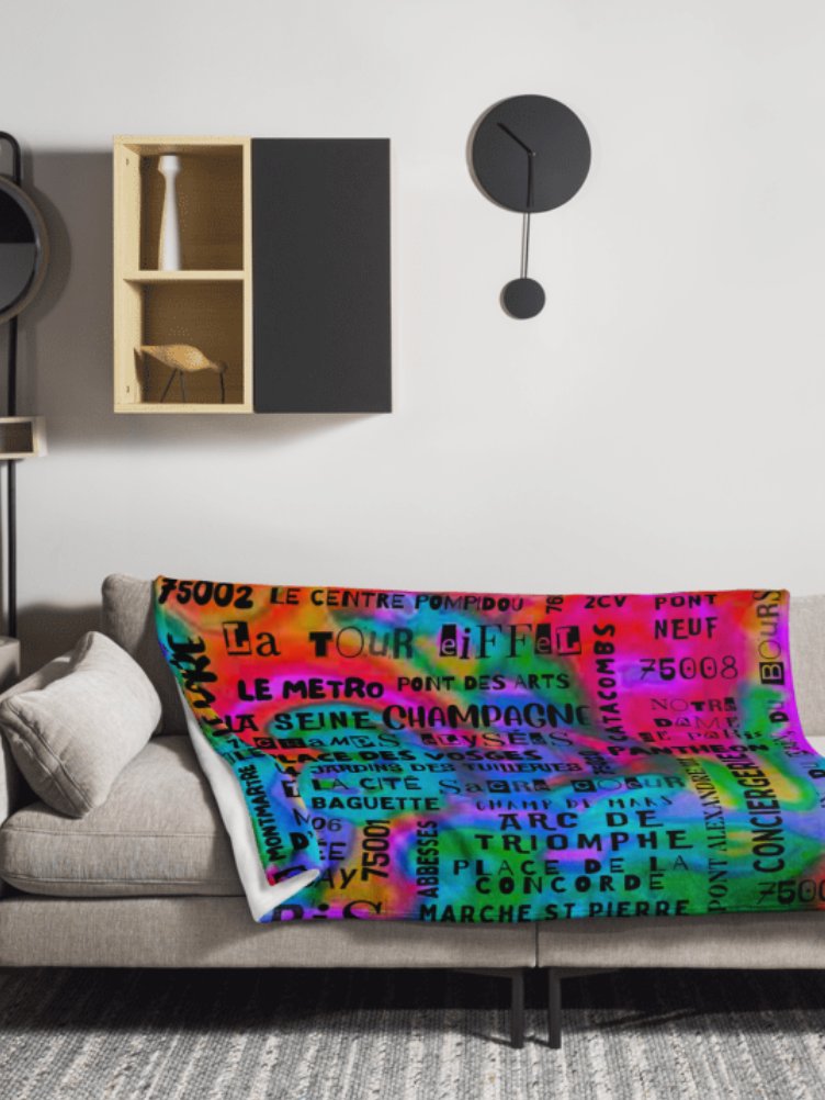 PARIS WORDS - BLANKET - 2 SIZES product image (3)