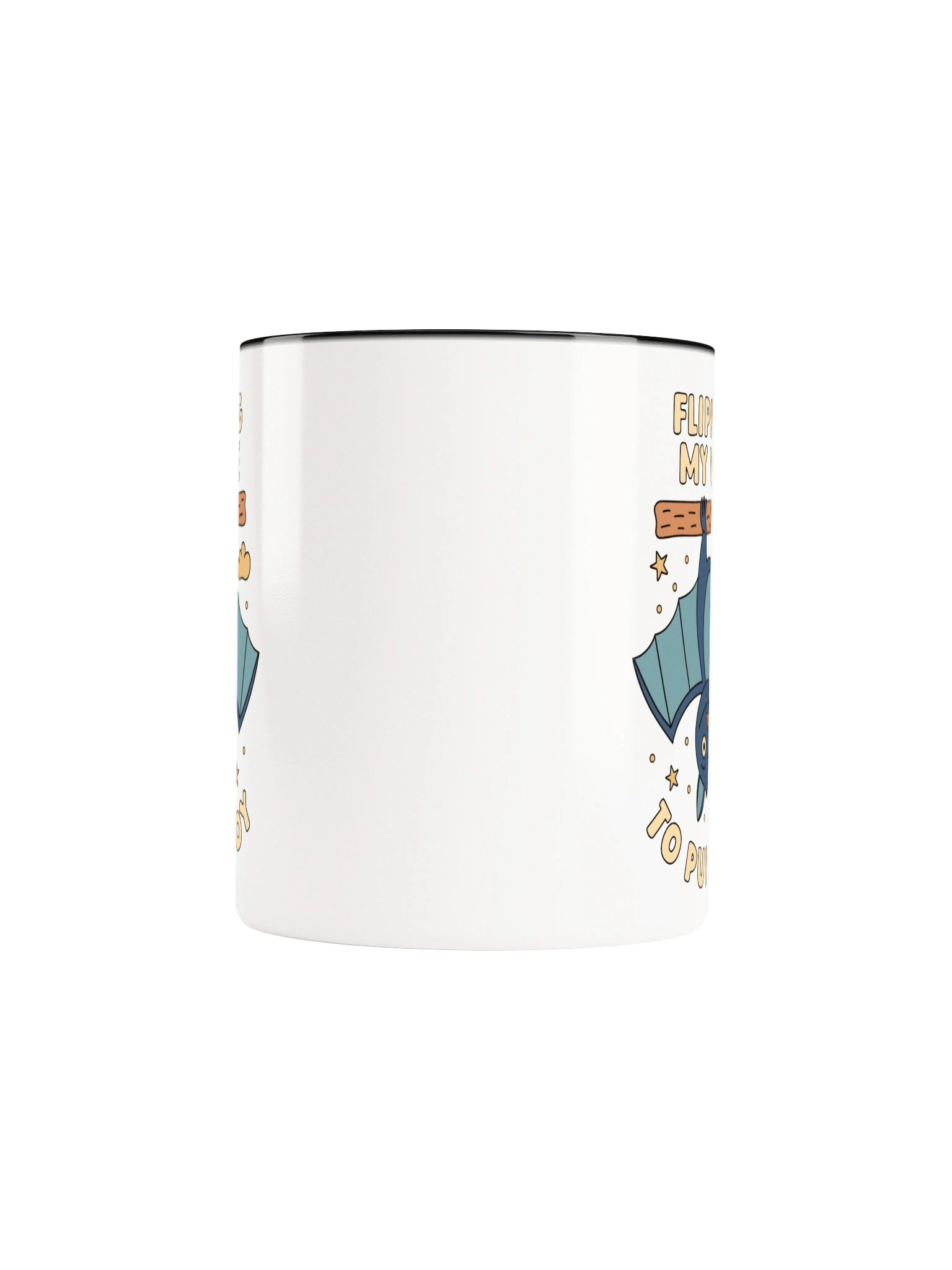 Flipping My Vibe to Pure Joy Cute Silly Funny Bat Mug product image (5)