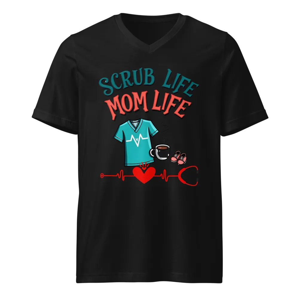 Scrub Life Mom Life V-Neck Tee product image (1)