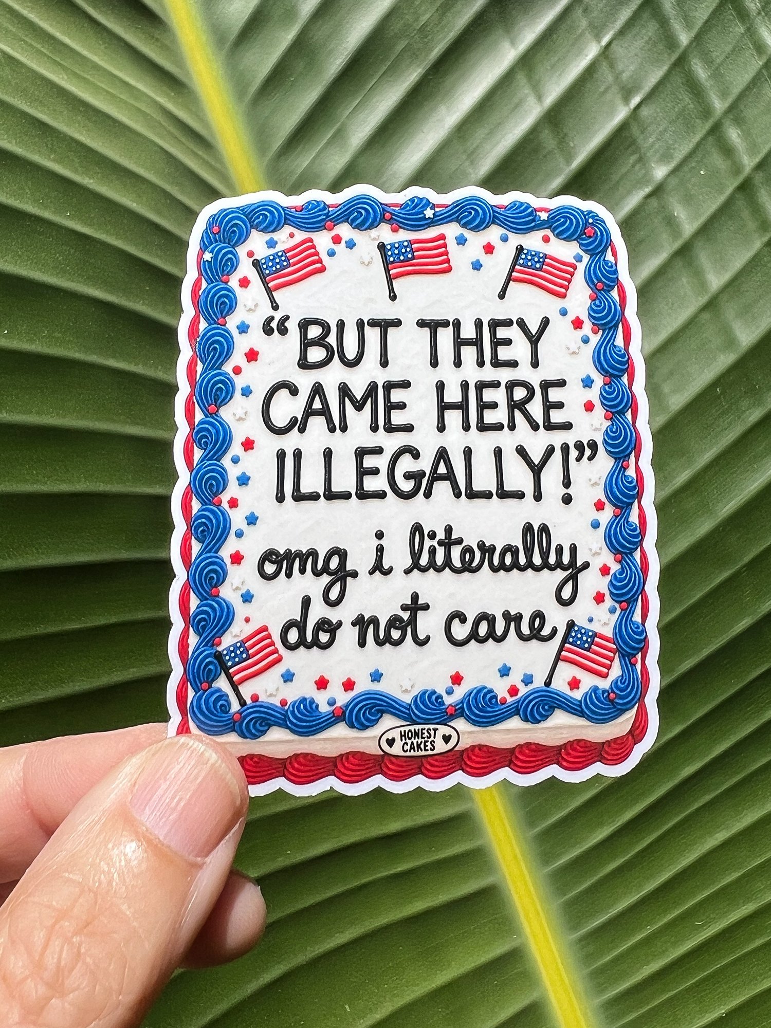 VINYL STICKER: Pro Immigrant Rights Political Humor - FREE SHIPPING product image (1)