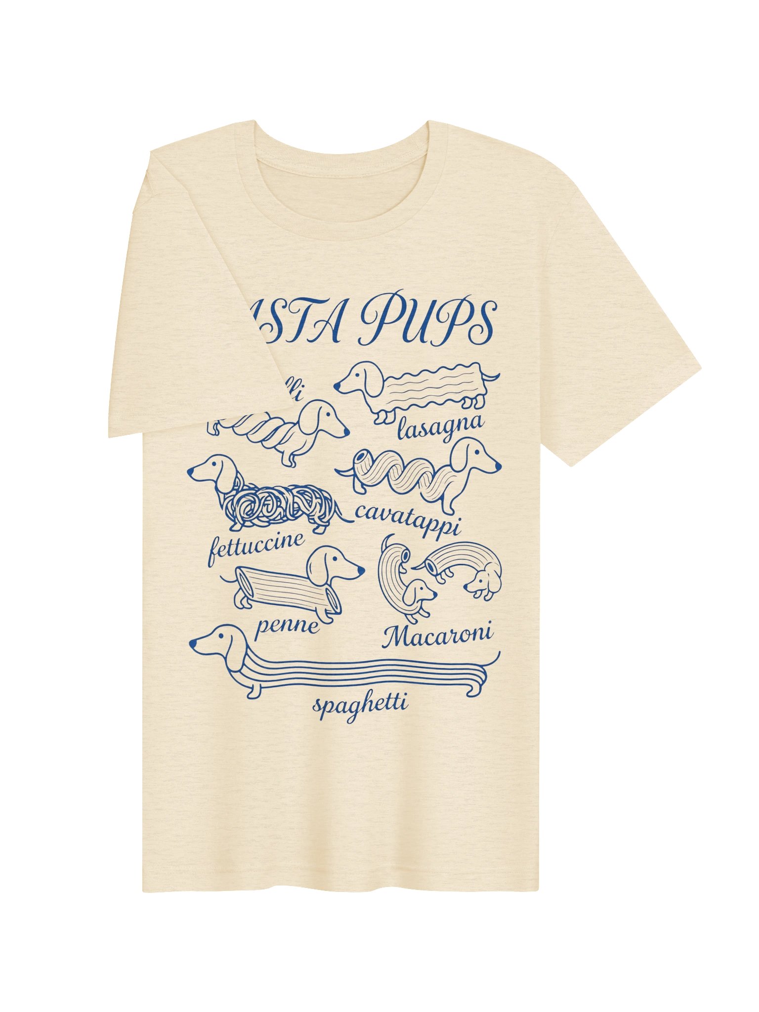Pasta Pups Dachshund T-Shirt – Cute Dog & Pasta Lover Graphic Tee product image (9)