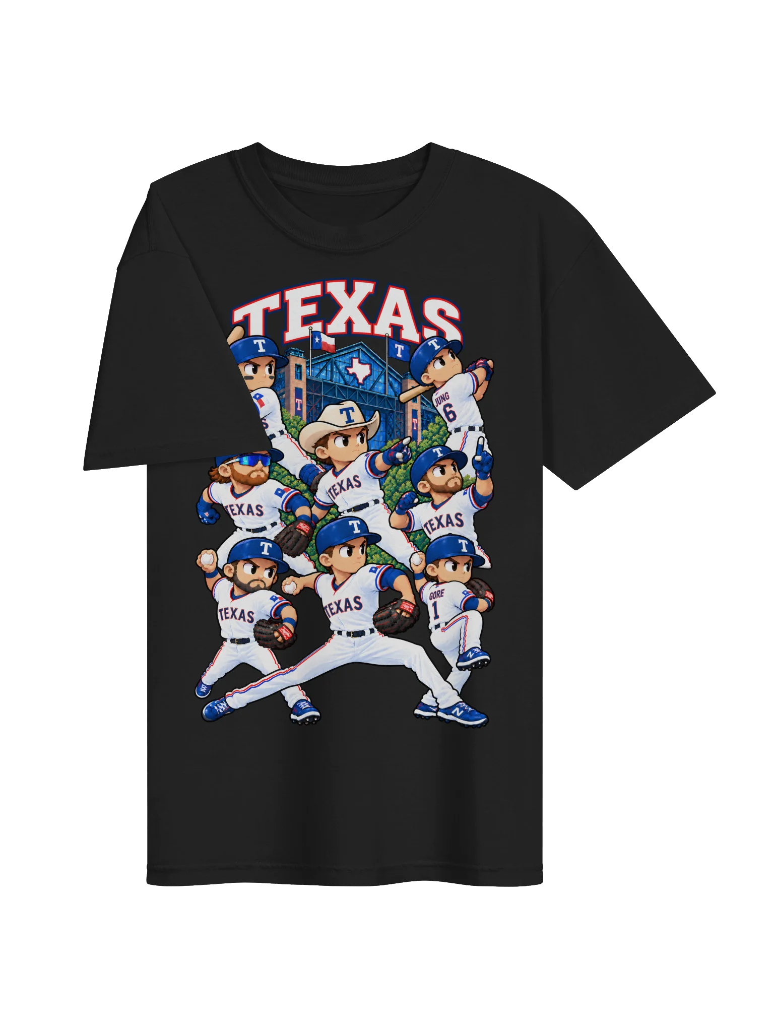 Texas Baseball Animated Player T-Shirt product image (15)