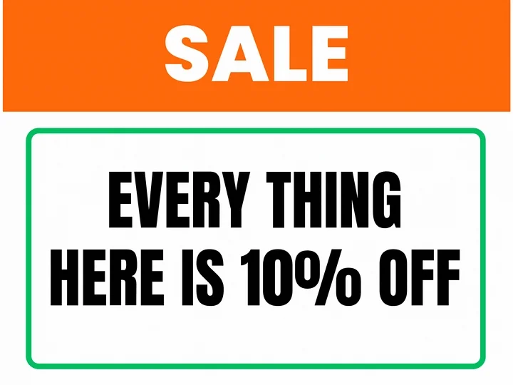 Free Sign 10% Off product image (1)