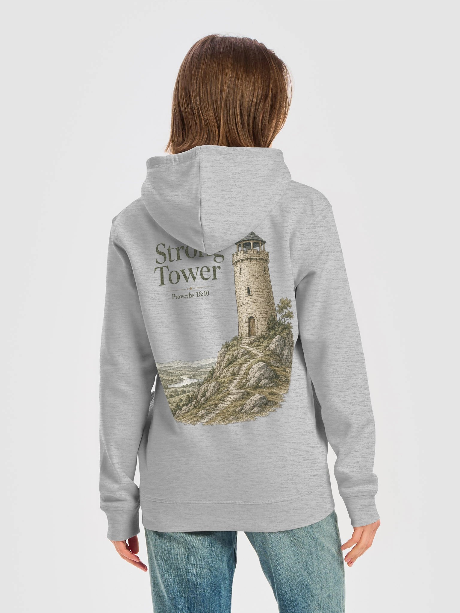 Proverbs 18:10 The Name of the Lord Is a Strong Tower Christian Hoodie product image (4)