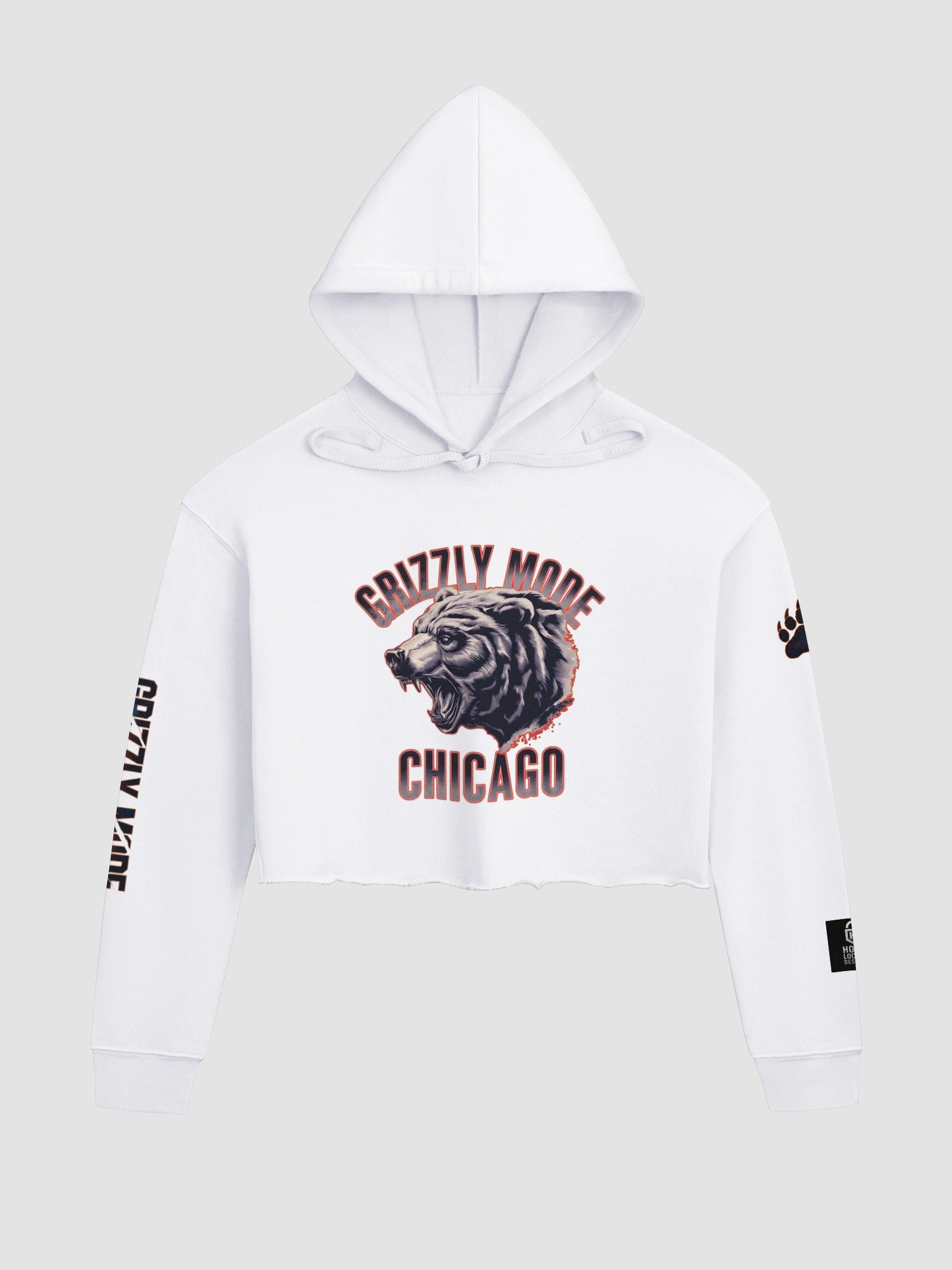 Grizzly Mode™ Women's Fleece Crop Hoodie | Chicago | Football | Home Locker product image (1)