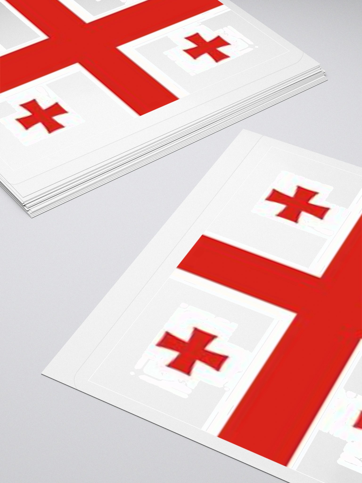 Georgia Flag Sticker | Five Crosses Design | Durable Vinyl | 3 Sizes product image (12)
